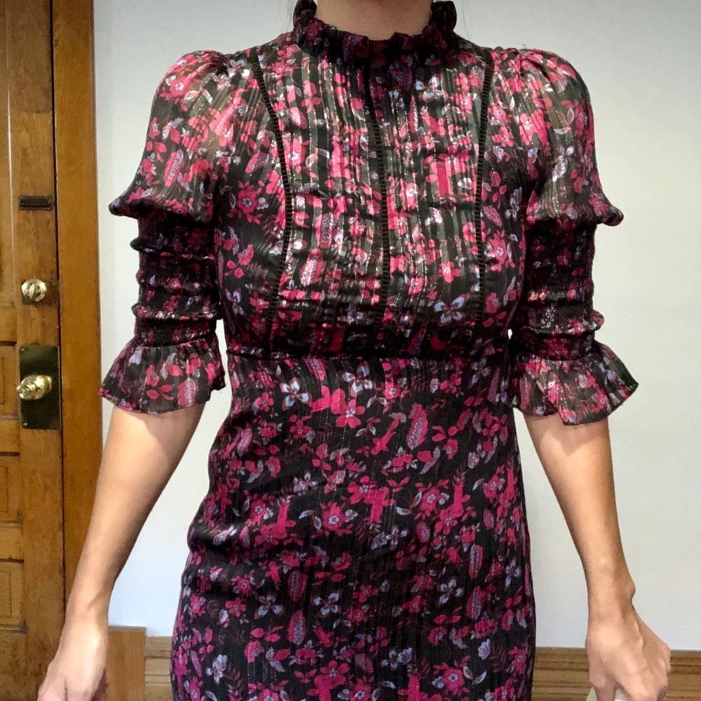 UO floral ruffle mini dress - Picture 11 of 16